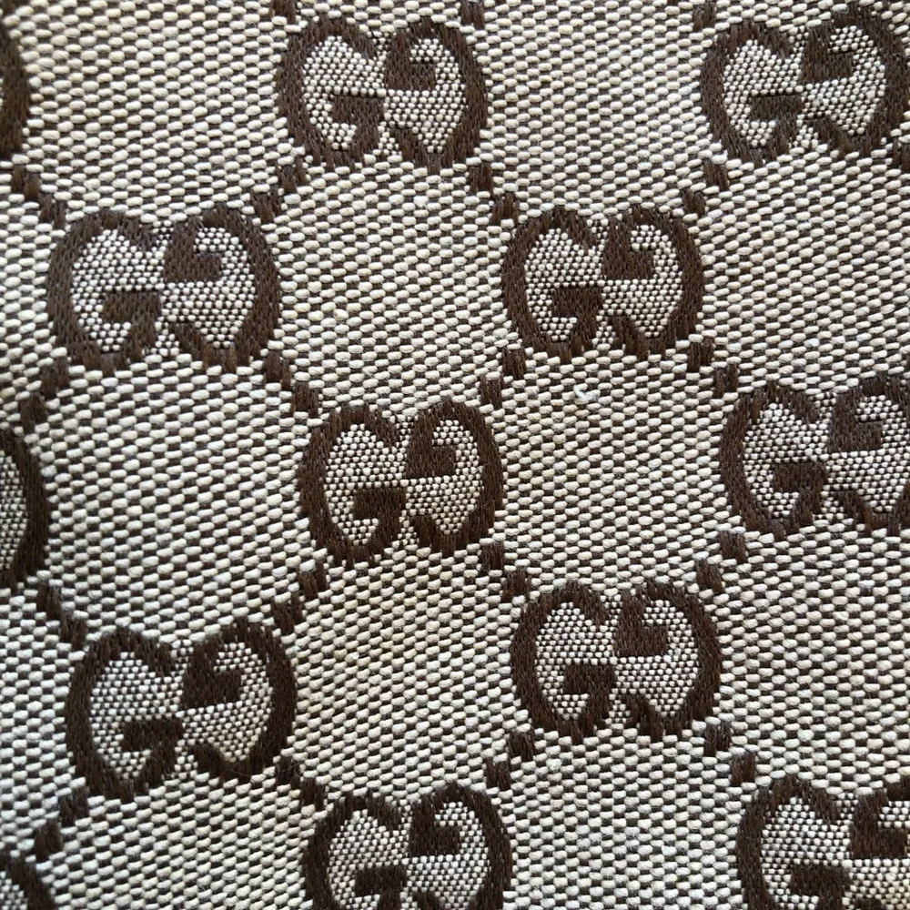 Gucci GG Monogram Canvas/Leather Trim Mini Skirt Camel/Ebony Women's Size 46(L) - Picture 14 of 16